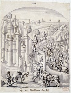 El asedio de Chantoceaux, en el año 1420 de School French
