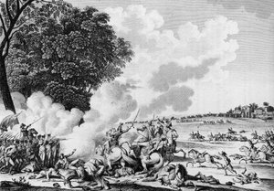Guerra de la Revolución Francesa: Muerte del general francés Barthelemy Catherine Joubert (1769-1799), muerto en la batalla de Novi el 28 Thermidor An VII (15 de agosto) de School French