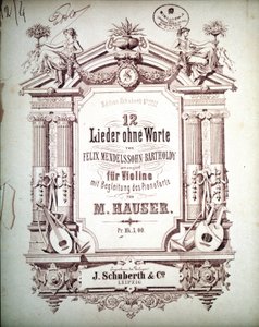 12 Lieder sin palabras acompañados en piano, por Felix Mendelssohn