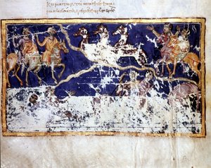 Representación del Apocalipsis en “Catena in Job”, manuscrito griego de principios del siglo X. Bibl. Marciana de Venecia. de School Greek
