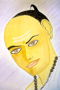 Aryabhata (acuarela sobre papel) de School Indian