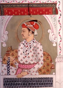 Rey de la pintura en miniatura, Rajastán, India de School Indian