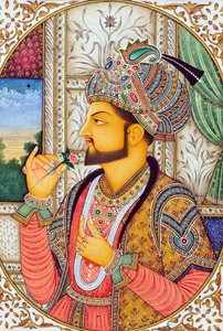 Pintura en miniatura Emperador mogol Shah Jahan India Asia