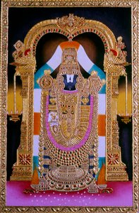 Pintura en miniatura de Tirupati Balaji, India de School Indian