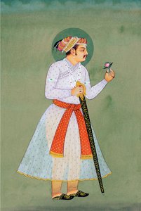 Pintura en miniatura del emperador mogol Jahangir de School Indian