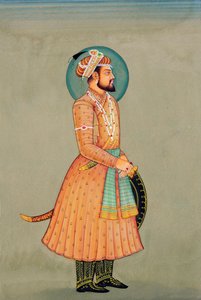 Pintura en miniatura del emperador mogol Shah Jahan de School Indian