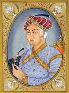 Pintura en miniatura del emperador mogol Akbar