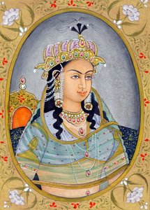 Pintura en miniatura de la reina mogol Mehrunissa India Asia de School Indian