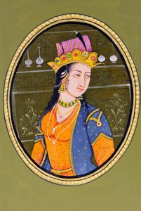 Pintura en miniatura de la reina Noorjahan India Asia