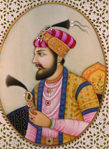 Retrato del emperador mogol Shah Jahan Pintura Covey de School Indian