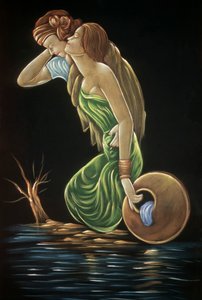 Sohni Mahiwal Pintura sobre terciopelo
