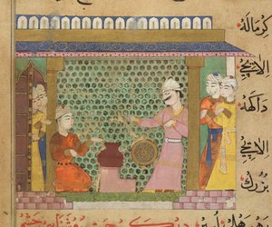 Sultan Ghiyath al-Din supervisa la preparación de medicamentos, de The Ni