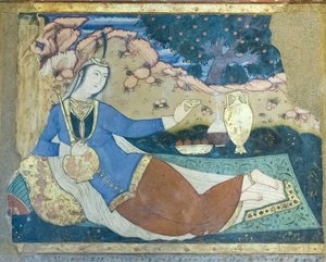 Fresco del palacio Chehel Sotoun, Isfahán, Irán