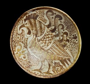 Platillo, siglo IX (lustre policromado) de School Iraqi