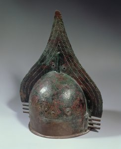 Casco de bronce, período villanoviano, segunda mitad del siglo VIII a.C.