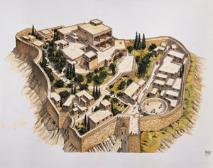 Reconstrucción de la antigua Micenas