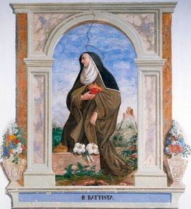 Representación de Camilla Battista da Varano (1458-1524) (fresco anónimo) de School Italian