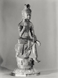 Bodhisattva sentado en una pose meditativa, c.645-794 de Japanese School