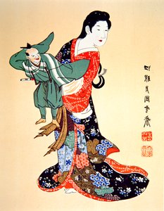 Cultura del Japón antiguo - un jugador de marionetas Bunraku