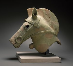 Caballo Haniwa, sin fecha (barro rojo)