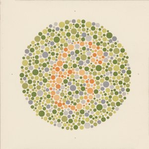 Test de color de Ishihara para detectar el daltonismo. (litografía en color)