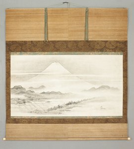 Kakemono, paisaje del Monte Fuji