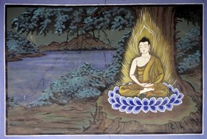 La vida de Buda: Buda en meditación - Templo Yongju, región de Suwon, Corea del Sur de School Korean