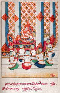 Mahajanaka Jataka. ca. 1910 (ilustración) de School Laotian