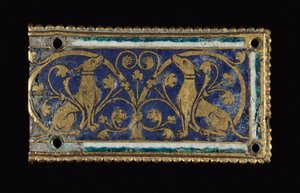 Placa, probablemente de un relicario, c.1200-1250 de School Mosan