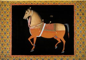 Arte mogol: representación de un semental