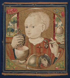 El Niño Jesús presionando el vino de la Eucaristía, c.1500