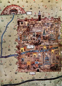 Mapa de Erzerum, Turquía c.1600