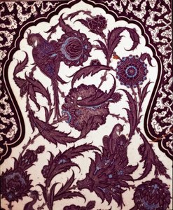 Arte otomano: cerámica de Iznik decorando la Sala de Circuncisión del Palacio de Topkapi en Estambul, Turquía de School Ottoman