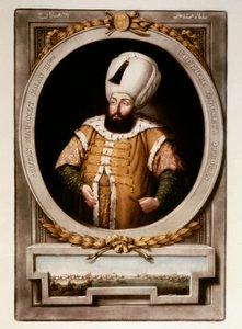 Imperio Otomano: Retrato del Sultán Mehmet III (1566-1603). Miniatura. Biblioteca del Museo Topkapi Sarayi, Estambul
