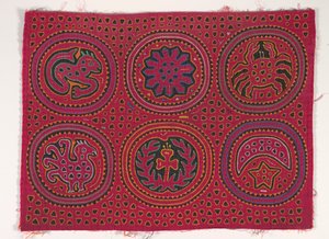 Panel de camisa (mola), Pueblo Kuna, Islas San Blas, c.1950s (algodón aplicado) de School Panamanian