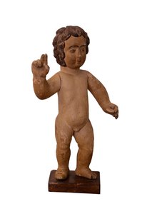 Escultura de madera tallada del Niño Jesús, c.1800