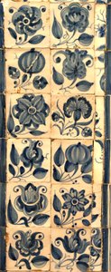 Panel que representa varias especies de flores, Tarouca, Portugal de School Portuguese