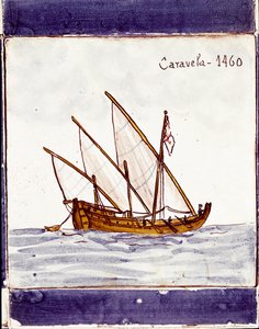 Representación de una carabela de la flota portuguesa