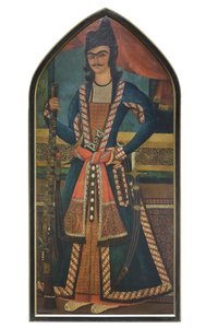 Un príncipe Qajar, posiblemente Bahram Mirza, Abolhassan (óleo sobre lienzo) de School Qajar