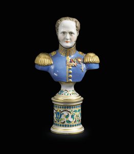 Busto de porcelana del Emperador Alejandro I, c. 1825-1850