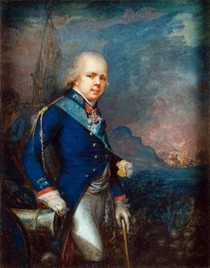 Retrato del Gran Duque Constantino Pavlovich de Rusia (1779-1831) antes de la Batalla de Novi de School Russian