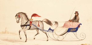 Trineo tirado por caballos de School Russian