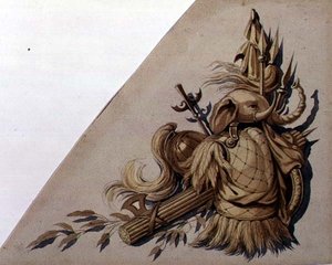 Trofeos de armas neoclásicos: India, c.1825