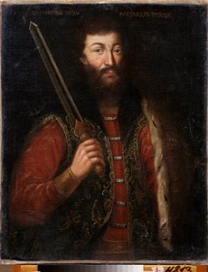 Retrato de Alexander Nevsky, Príncipe de Novgorod, Gran Duque de Vladimir (1220-1263). Pintura de un maestro ruso, óleo sobre lienzo, posterior a 1724. Arte ruso del siglo XVIII. Galería de Arte Regional, Chelyabinsk (Rusia). de School Russian