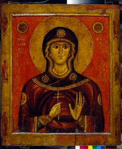 Santa Juliana de Nicomedia (principios del siglo IV) (Santa Juliana) - Ícono de la tradición de Novgorod (Rusia), témpera sobre madera, principios del siglo XIII - Galería Estatal Tretyakov, Moscú de School Russian