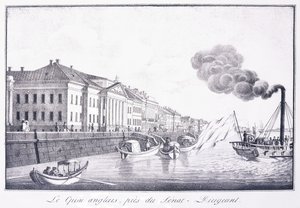 El Muelle Inglés, cerca del Senado-Dirigente; Le Quai Anglais, Pres du Senat-Dirigeant, principios del siglo XIX