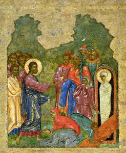 La resurrección de Lázaro, Escuela de Nóvgorod de School Russian
