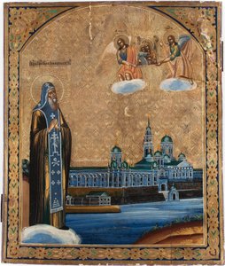 San Nil de Stolbensk (muerto en 1554) - San Nilus del Lago Seliger - Icono ruso