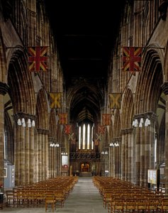 Arte gótico: vista del interior de la Catedral de Glasgow. Siglo XII. Escocia de Scottish School