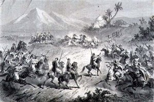 Una Aventura, Viajeros Atacados por Bandidos, ilustración de 